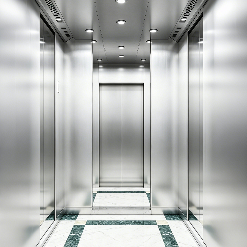 Mirror & Hairline Stainless Steel Passenger Elevator para sa Mga Hotel