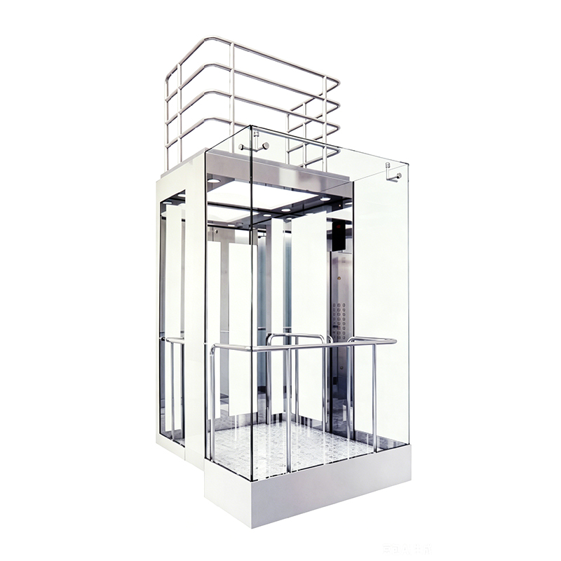 Stainless Steel Panoramic Capsule Elevator na may Marble Flooring
