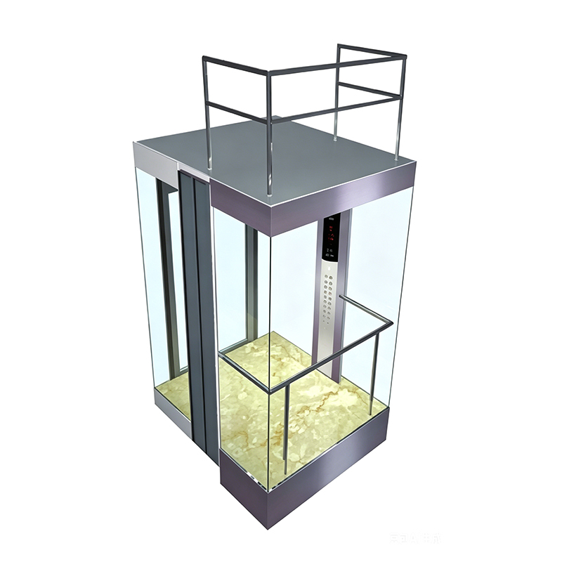Round Capsule Passenger Lift na may Laminated Safety Glass at LED Lighting