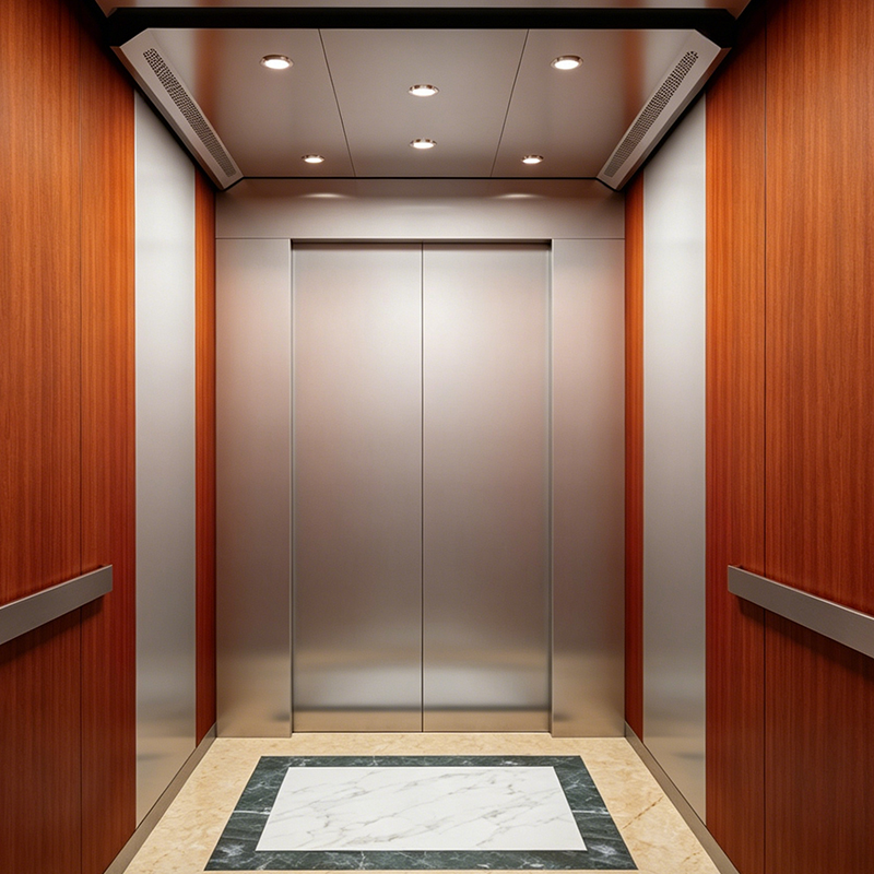 Painted Steel Ceiling Passenger Elevator na may PVC Flooring