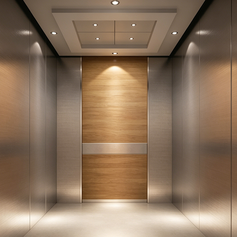 LED Lighting Commercial Passenger Lift na may PVC Flooring