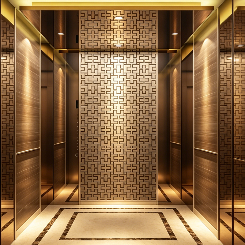 Commercial Passenger Elevator na may Artistic Marble Floor