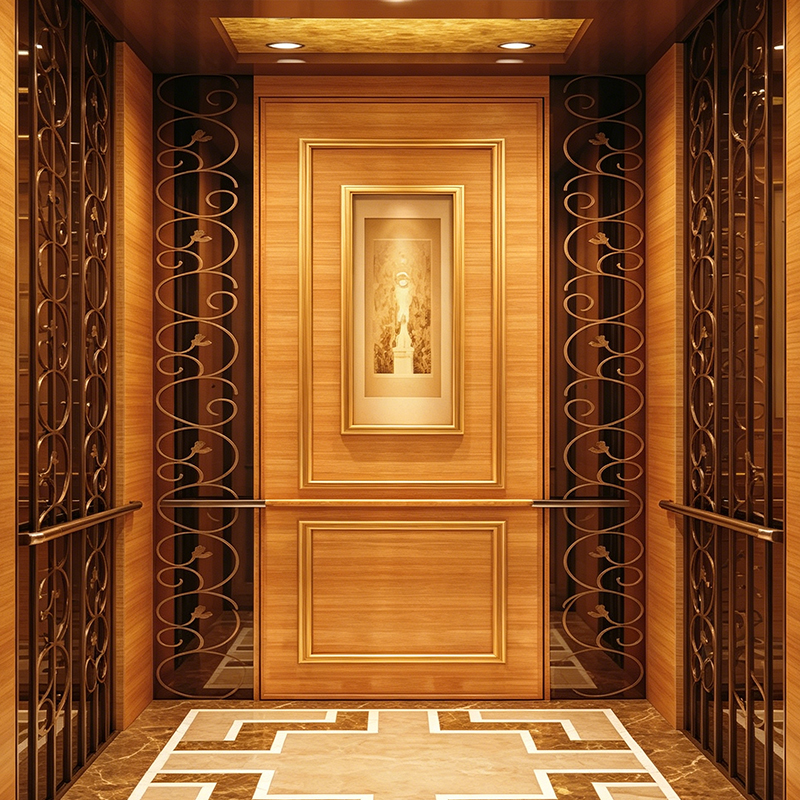 Rose Gold Mirror Stainless Steel Residential Lift para sa Mga Pribadong Villa